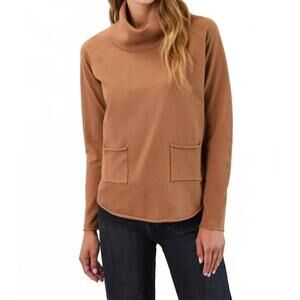 NEW FDJ cowl neck sweater in bronze caramel